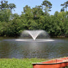 Image of Kasco 1HP Aerating Fountain 4400VFX with V-Shape Pattern Operating in a Pond with Trees Behind 115V/230V