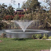 Image of Kasco 1HP Aerating Fountain 4400VFX with V-Shape Pattern Operating in a Pond 115V/230V