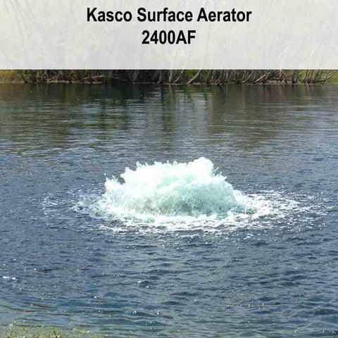 Kasco 1/2HP Pond Surface Aerator 2400AF Operating in a Pond