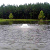 Image of Kasco 3/4HP Surface Aerator 3400AF Operating in a Pond with Trees at the Back 115V/230V