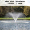 Image of Kasco 3/4HP Decorative Fountain 3400JF with Willow Pattern Operating in a Pond with Trees at the Back 115V/230V