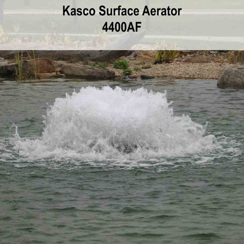 Kasco 1 HP Pond Surface Aerator 4400AF Operating in a Pond 115V/230V