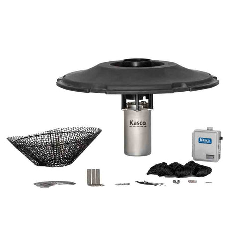 Kasco 5HP Aerating Fountain 5.1VFX with Float Bottom Screen Control Panel and Mooring Ropes