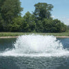 Image of Kasco 5HP Surface Aerator 5.1AF 230V Operating in a Pond with Trees at the Back