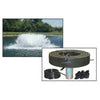 Image of Kasco 3-Phase 5HP Surface Aerator 5.3AF 230v with Float Electrical Cord Mooring Ropes and Another Photo Showing it Operating in a Pond