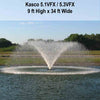 Image of Kasco 3-Phase 5HP Aerating Fountain 5.3VFX 230V Operating in a Pond with Trees at the Back