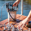 Image of Kasco 1HP De-Icer 4400D with Mooring Ropes Attached to be Deployed in the Water