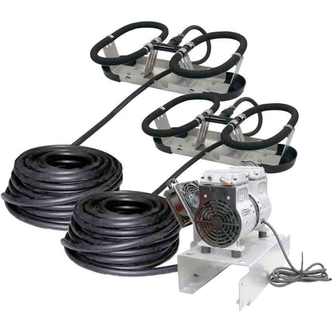 Kasco Robust Aire Sub Surface Aeration System RA2 Complete with Compressor Weighted Tubing and 2 Diffuser Assembly Kit with Stainless Steel Mount