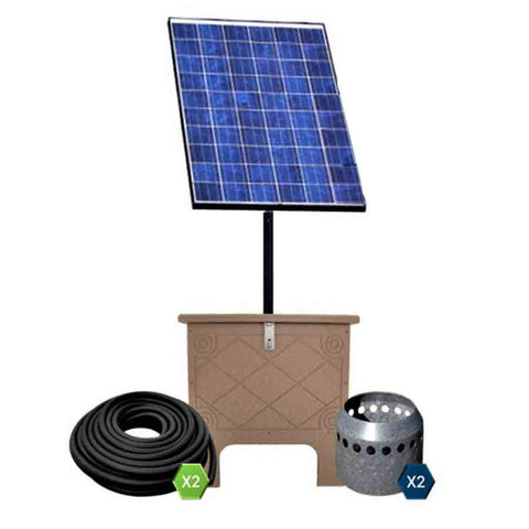 Keeton Solaer® 1.2 Solar Lake Bed Aeration SB-1.2 SB-1.2+ Solar Panel Cabinet 2 Tubing and 2 Diffusers