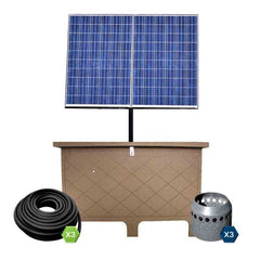 Keeton Solaer® 2.3 Solar Lake Bed Aeration SB-2.3 SB-2.3+ Solar Panel Cabinet 3 Diffusers and 3 Tubings