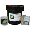 Image of Kasco Macro-Zyme 25-lb Bulk Bag in a Black Pail with 6oz Pack and 1oz Packs MZ25