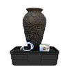 Image of Aquascape Medium Stacked Slate Urn 78207 Complete with Tubing Basin and Pump