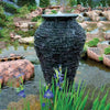 Image of Aquascape Medium Stacked Slate Urn Sample Installation 78207
