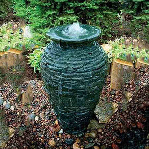 Aquascape Medium Stacked Slate Urn Sample Installation 78207