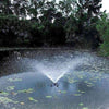 Image of Oase 1/2 HP Floating Fountain with Lights Sample Installation in a Pond 45393