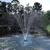 Image of Oase 1/2 HP Floating Fountain with Lights Sample Installation in a Pond 45393