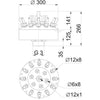 Image of Oase Nozzle - Vulcan 300 / 19 - 8 Silver for Oase Fountain 50977 Specification