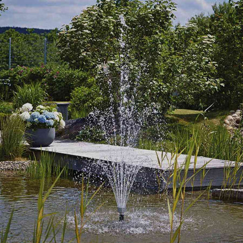 Oase Nozzle - Vulcan 43 - 3 Silver for Oase Fountains 50766 Sample installation in a pond