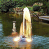 Image of Oase PondJet Floating Pond Fountain 54019 Sample Installation with Lights