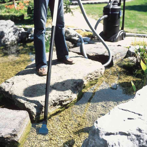 Oase PondoVac 3 Pond Vacuum for Cleaning and Maintenance 37230 being Used in a Mini Pond
