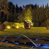 Image of Oase Water Jumping Jet Lightning Fountain 50355 Sample Installation with lights