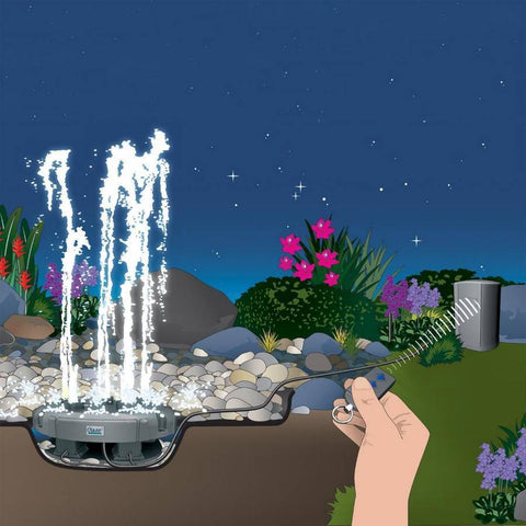 Oase Water Quintet Lighted Jumping Jet Fountain 50354 Suggested Installation