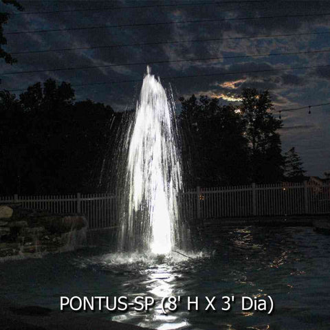 Power House Horizontal Fixed Base 1-HP Shallow Pond Pontus SP Pattern with Lights