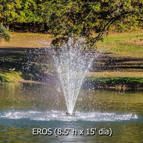 Power House Horizontal Fixed Base 1/2 HP Shallow Pond Fountain Eros Pattern