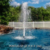 Image of Power House Horizontal Fixed Base 1/2 HP Shallow Pond Fountain Pontus SP Pattern
