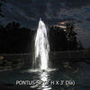Image of Power House Horizontal Fixed Base 1/2 HP Shallow Pond Fountain Pontus SP Pattern with Lights