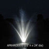Image of Power House Horizontal Fixed Base 1/2 HP Shallow Pond Fountain Aphrodite Pattern with Lights
