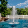 Image of Power House Horizontal Fixed Base 1/2 HP Shallow Pond Fountain Pontus Pattern