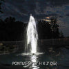 Image of Power House Vertical Fixed Base 1/3 HP Shallow Pond Fountain Pontus SP Pattern with Lights