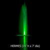 Image of Power House Vertical Fixed Base 1/3 HP Shallow Pond Fountain Hermes Pattern with Green Lights