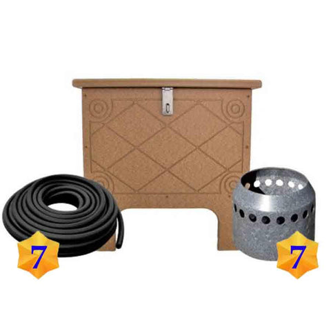 Keeton ProLake2 2.7 Aeration System (2) 1/2HP 7 Duraplate Diffusers - 115V/230V PL-2.7 Cabinet with 7 Tubing and 7 Diffusers