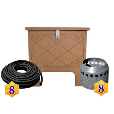 Keeton ProLake2 2.8 Aeration System (2) 1/2HP 8 Duraplate Diffusers - 115V/230V PL-2.8 Cabinet with 8 Tubing and 8 Diffusers