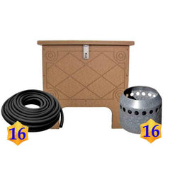 Keeton ProLake4 4.16 Aeration System (4) 1/2HP 16 Duraplate Diffusers - 115V/230V PL-4.16 with Cabinet 16 Tubing and 16 Diffusers