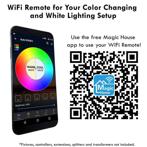 RGB Wi-Fi Remote Control for Anjon LED Color-Changing Lights WIFI-Remote With Phone App