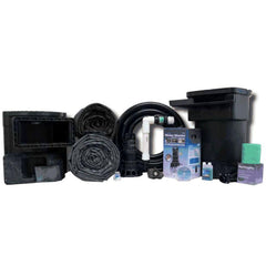 Savio 16' x 21' Pond Package - Includes 50W Uvinex UV PP PP3050UV Complete with Livingponds Filter Skimmerfilter Springflo Media Submersible Pump with Discharge Kit EPDM Liner Beneficial Bacteria and Sealant