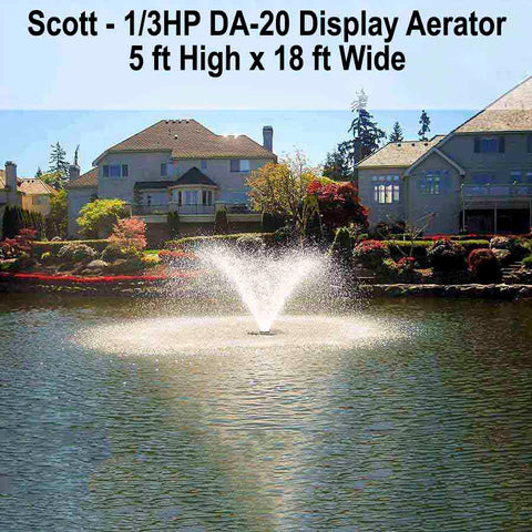 Scott 1/3HP DA-20 Display Aerator with Pattern Dimension