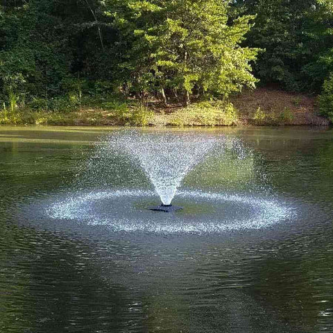 Scott 1/3HP Display Aerator Operating in a Pond with Trees at the Back DA-20 14013