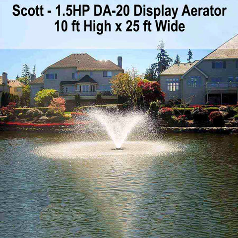 Scott 1.5HP DA-20 Disaplay Aerator with Pattern Dimension