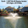 Image of Scott 1.5HP DA-20 Disaplay Aerator with Pattern Dimension