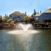 Image of Scott 3HP Display Aerator Operating in a Pond with Houses Behind 14029