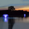 Image of Scott Color Changing LED Fountain Light Set Operating at Night Showing Blue Light 13650