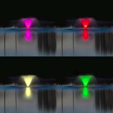 Scott Color Changing LED Fountain Light Sets showing Purple Red Yellow and Green Lights 13650