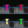 Image of Scott Color Changing LED Fountain Light Sets showing Purple Red Yellow and Green Lights 13650