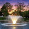 Image of Scott Night Glo LED Fountain Lights Shown Working in a Pond Connected to a Fountain 13612