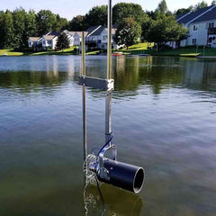 Scott Free Standing Post with Dock Post Mount for Aquasweep In a Pond