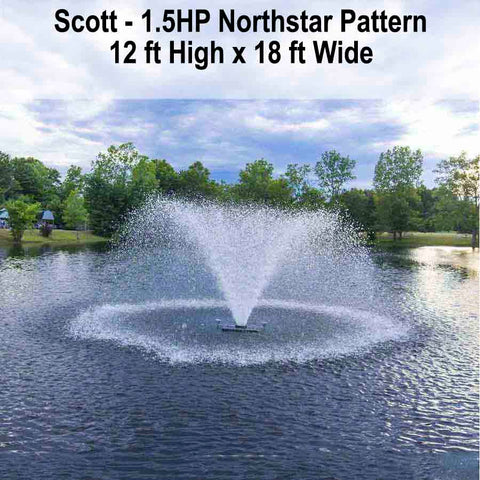 Scott 1.5HP Northstar Display Aerator Pattern with Dimension
